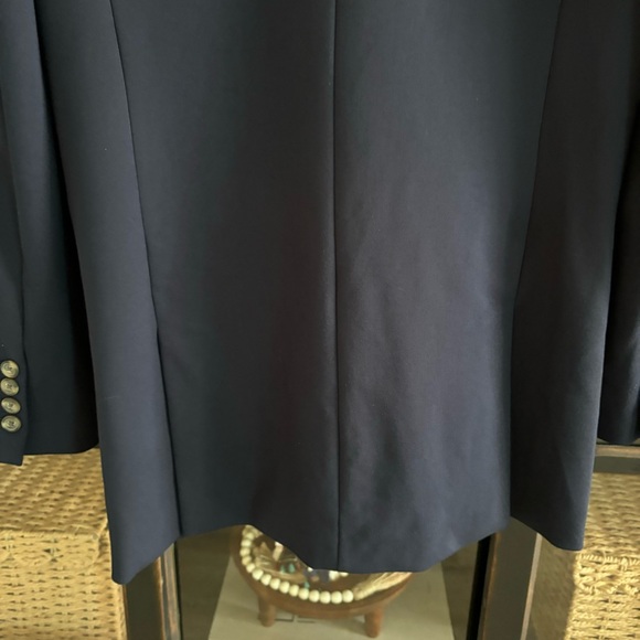 Something Navy Danielle Blazer Jacket Double Breasted Suit Coat Ponte Blue M - Picture 4 of 15